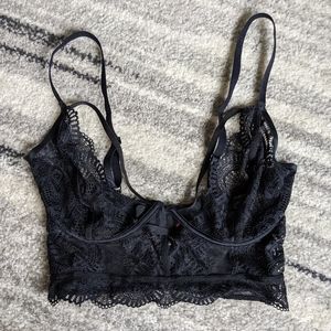 LaSenza Black Lace Bralette/Lingerie Top